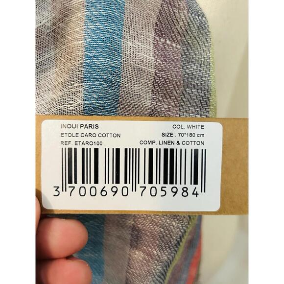 Inoui Paris Etole Card Cotton Scarf, $138 Retail, NWT - Picture 2 of 3